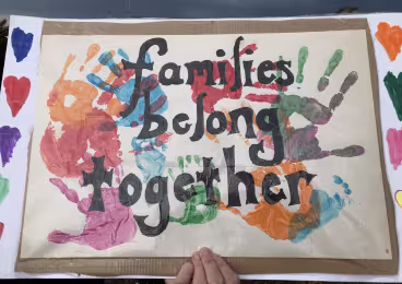 Families Belong Together Handpainting